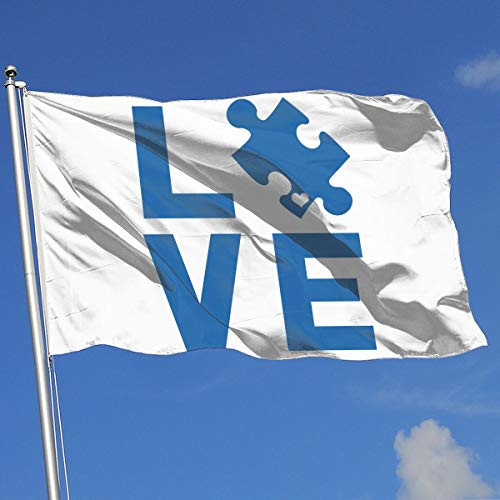 Love Puzzle Autism Awareness Flag 3x5 Flags 90x150CM Banner 3 x5  FT
