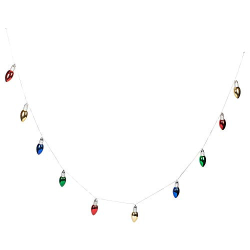 Midwest-CBK Light Bulb Gold Toned Blue Green Red 72 inch Acrylic Christmas Garland Midwest-CBK Light Bulb Gold Toned Blue Green Red 72 inch Acrylic Christmas Garland