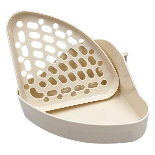 Cage Potty Trainer Corner Litter Box for Small Animals Hamster Rabbit Guinea Pig Ferret Gerbil Chinchilla