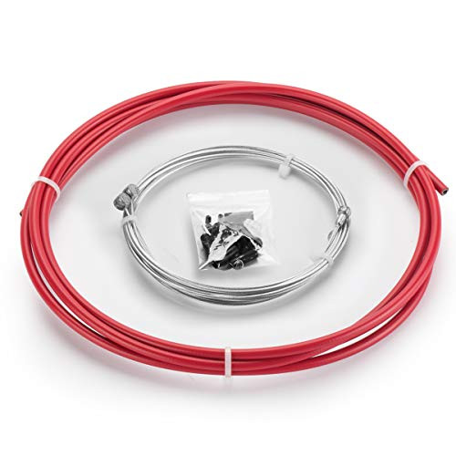 Chooee Universal Bicycle Brake Cable Housing Kit for Mountain Bike or Road Bikes Red