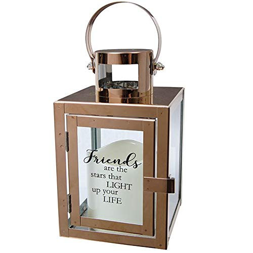 Carson Home Accents Flameless Candle Light The Way Copper Lantern (Friends/Life)