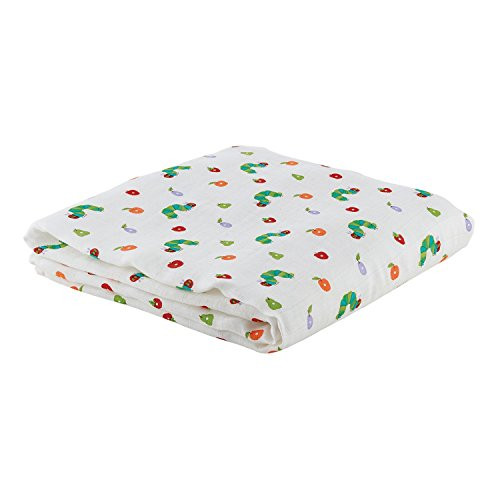 Stephan Baby Eric Carle The Very Hungry Caterpillar Viscose Cotton Muslin Swaddle Blanket