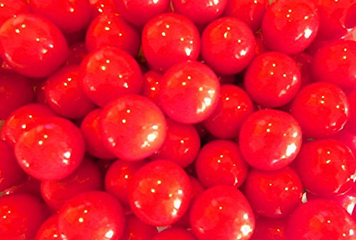 Oak Leaf Really Cherry Red Gumballs 1 Diameter 1 Pound   16 OZ
