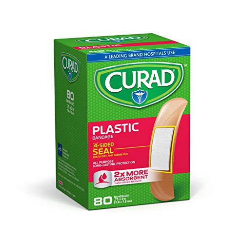 Curad CUR02278RB Plastic Adhesive Bandages 3 4 x3 80 Count Pack of 6 Curad CUR02278RB Plastic Adhesive Bandages 3 4 x3 80 Count Pack of 6