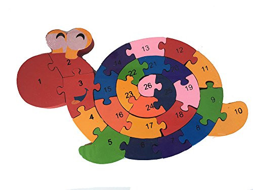 Wooden Alphabet Puzzle Turtle Letters Numbers Block Toys for Kids Learn ABCs and 123s Non Toxic Paint Wooden Alphabet Puzzle Turtle Letters Numbers Block Toys for Kids Learn ABCs and 123s Non Toxic Paint