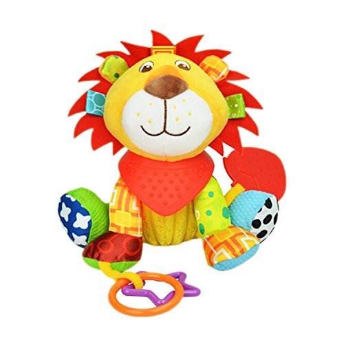 Sozzy Plush Baby Animals Multi Sensory Activity Toy for Babies and Toddlers (Lion)
