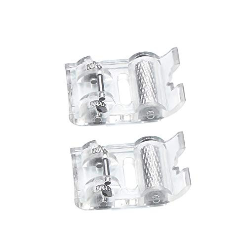 2 Pcs Roller Sewing Machine Presser Foot   Fits All Low Shank Snap On Singer  Brother  Babylock  Euro Pro  Janome  Kenmore  White  Juki  New Home  Simplicity  Elna and More