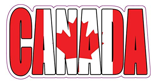 WickedGoodz Canada Flag Decal   Maple Leaf Bumper Sticker   Perfect Canadian Gift
