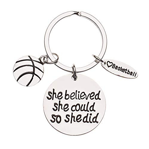 Infinity Collection Basketball Keychain  Basketball Gift  Basketball Jewelry for Girls  Perfect Basketball Gift for Players   Coaches