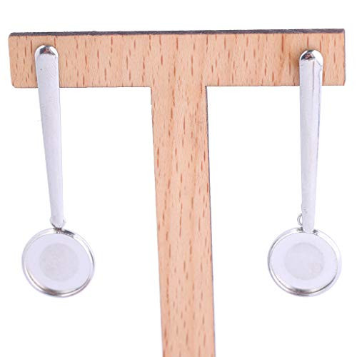 Reidgaller 20pcs Bar Shape Post Earring Findings Studs Stainless Steel 12mm Cabochon Earrings Setting Blanks DIY for Jewelry Making Reidgaller 20pcs Bar Shape Post Earring Findings Studs Stainless Steel 12mm Cabochon Earrings Setting Blanks DIY for Jewelry Making
