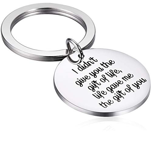 Hazado Stepdaughter Gift Stepson Keychain from Step Mom  Step Dad  Adoption Gifts for Step Daughter  Step Son on Birthday  Wedding  Daughter in Law Keychain