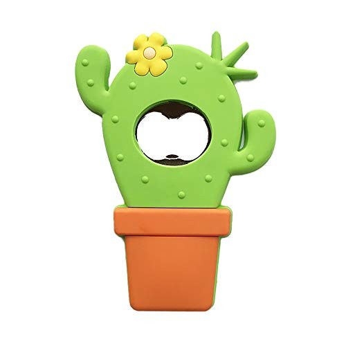 Refrigerator Magnet Silicone Metal Bottle Opener for Beer Coke Bartender Kitchen Barware Metal Novelty Cute Fun Shape  Cactus