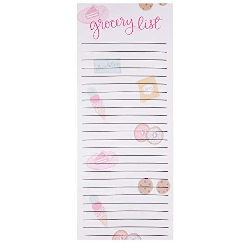 Dayna Lee Grocery Shopping   to Do List Notepad  100 Pull Off Sheets  Sturdy Kraft Backing with Magnet  4 x 10 Inches Tall by Eccolo