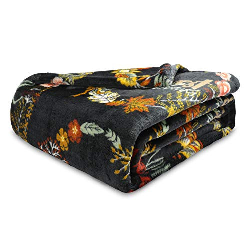 Better Homes and Garden Harvest Wreaths Velvet Plush Oversized Throw - 50 x 70