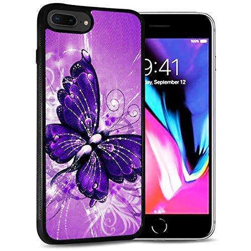 for iPhone 8  iPhone 7  iPhone SE 2  2020   Durable Protective Soft Back Case Phone Cover  HOT12122 Purple Butterfly