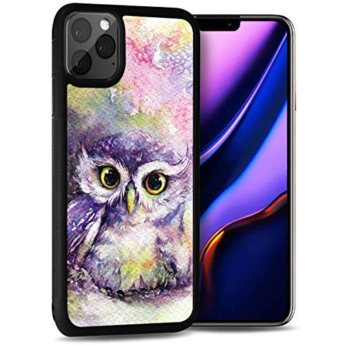 for iPhone 11 Pro Max  Durable Protective Soft Back Case Phone Cover  NiceTEK HOT12318 Cute Owl Paint 12318