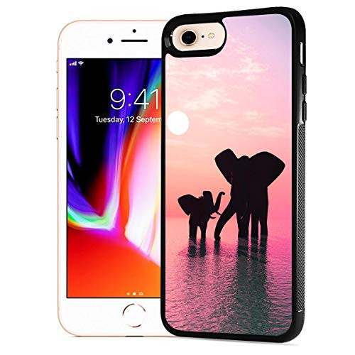 for iPhone 8 Plus  iPhone 7 Plus  Durable Protective Soft Back Case Phone Cover  NiceTEK HOT12413 Elephant Family 12413