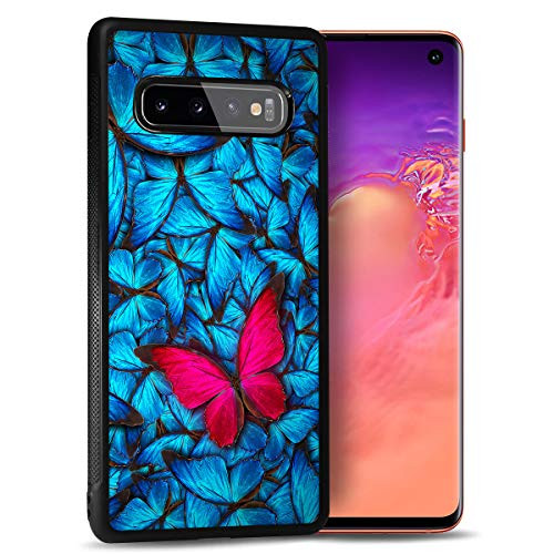 for Samsung S10e  Galaxy S10e  Durable Protective Soft Back Case Phone Cover  NiceTEK HOT12155 Blue Red Butterfly 12155