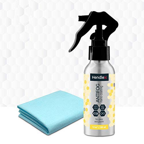 Hendlex Mirror Anti Fog Spray Nano Coating Anti Mist for Glass   Plastic Treatment Fogless Resistant Spray for Bathroom Shower Doors  3 38oz