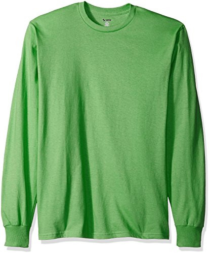 MJ Soffe Men s Long Sleeve Cotton T Shirt  Poison Green  X Large