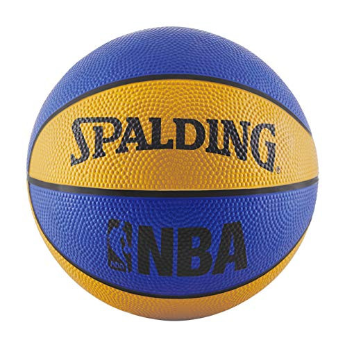 Spalding NBA Mini Rubber Outdoor Basketball  Blue Orange