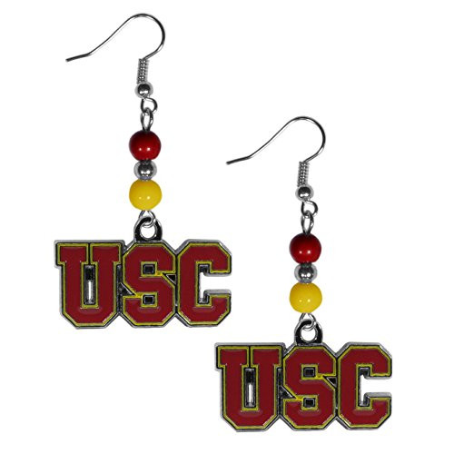 NCAA Siskiyou Sports Womens USC Trojans Fan Bead Dangle Earrings One Size Team Color NCAA Siskiyou Sports Womens USC Trojans Fan Bead Dangle Earrings One Size Team Color