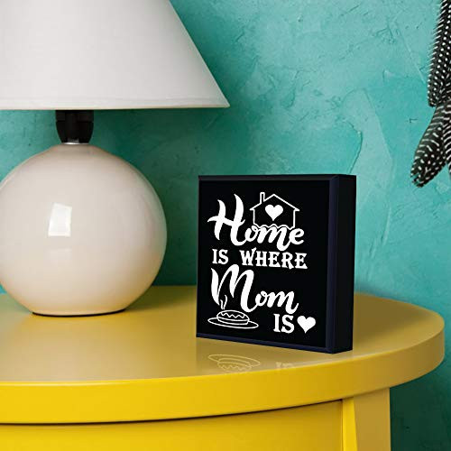 SICOHOME Mothers Day Gifts for Mom Home is Where Mom is  Mothers Day Gift for Mom from Son Daughter Black