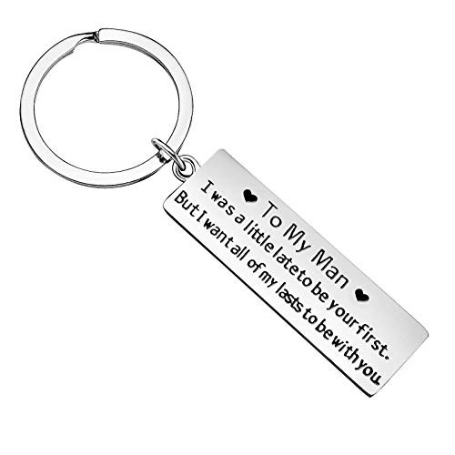 AMOR SPES Valentine Gifts Couple Key Chains for Boyfriend Husband to My Man i was a Little Late to be Your First But i Want All of My Lasts to be with You to My Man AMOR SPES Valentine Gifts Couple Key Chains for Boyfriend Husband to My Man i was a Little Late to be Your First But i Want All of My Lasts to be with You to My Man