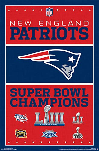 Trends International NFL New England Patriots   Champions 19 Wall Poster  22 375  x 34   Unframed Version