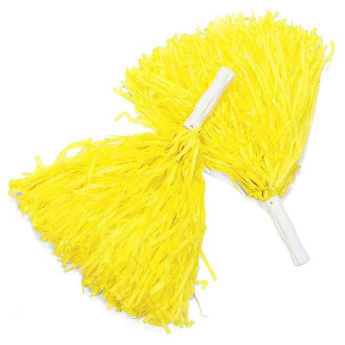 Yellow Pom Poms  1 dz