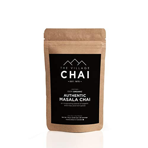 The Village Chai Immune Boosting 100 Organic Fair Trade Black Tea Rich Spices Cardamom Ginger Cinnamon Peppercorns Nutmeg 25 Servings The Village Chai Immune Boosting 100 Organic Fair Trade Black Tea Rich Spices Cardamom Ginger Cinnamon Peppercorns Nutmeg 25 Servings
