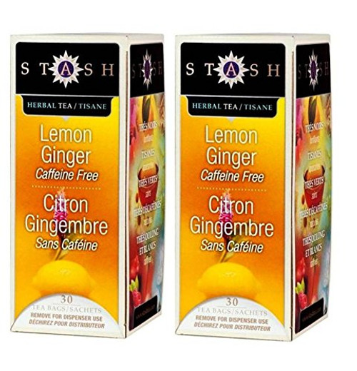Stash Caffeine Free Lemon Ginger Herbal Tea, 30 Count Tea Bags in Foil (Pack of 2) Stash Caffeine Free Lemon Ginger Herbal Tea, 30 Count Tea Bags in Foil (Pack of 2)