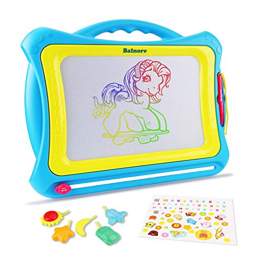 Bloranda Magnetic Drawing Board Multi-Colors Doodle Board Write and Learn Creative Toy