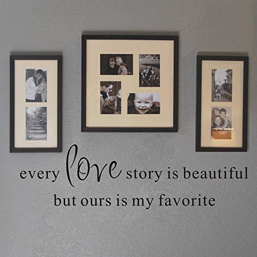 FlyWallD Wall Decal Quotes Vinyl Art Saying Sticker Family Home Picture Decor - Every Love Story is Beautiful But Ours is My Favorite FlyWallD Wall Decal Quotes Vinyl Art Saying Sticker Family Home Picture Decor - Every Love Story is Beautiful But Ours is My Favorite