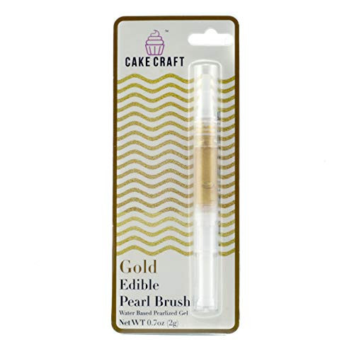 Cake Craft Edible Pearl Brush Gold 0 7 Ounces