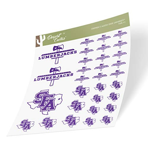 Stephen F Austin State University SFASU Lumberjacks Ladyjacks NCAA Sticker Vinyl Decal Laptop Water Bottle Car Scrapbook Type 1 1 Sheet Stephen F Austin State University SFASU Lumberjacks Ladyjacks NCAA Sticker Vinyl Decal Laptop Water Bottle Car Scrapbook Type 1 1 Sheet