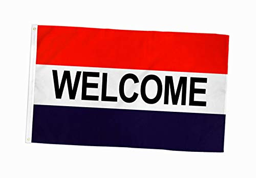 ALBATROS 3x5 Foot Welcome Flag   Made of Durable 100D Polyester   Two Brass Grommets