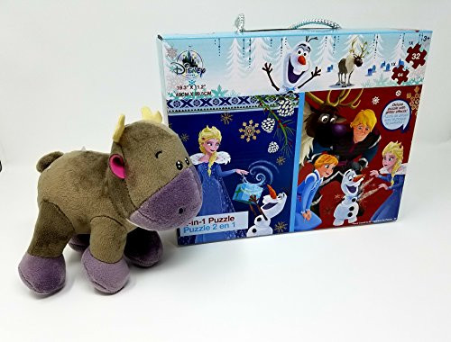 Disney Olaf's Frozen Adventure 2-in-1 Puzzle Plus Bonus Sven Plush