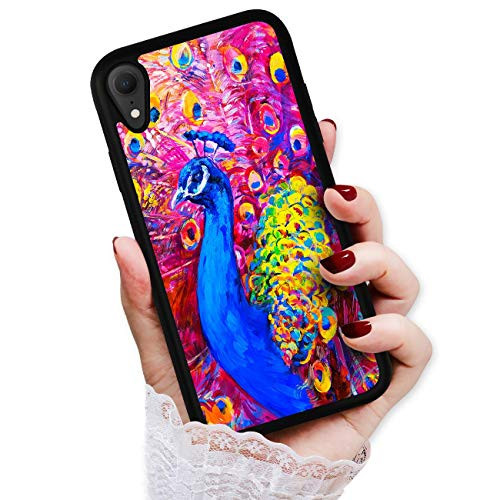 for iPhone Xs  iPhone X  Art Design Soft Back Case Phone Cover  HOT12571 Peacock Paint