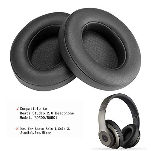 Replacement Foam Earpads Cushion Compatible with Beats Studio 2.0 Wired/Wireless B0500 B0501 Headphone & Beats Studio 3.0, Bubble Ear Pad Cushion, 1 Pair (Titanium)
