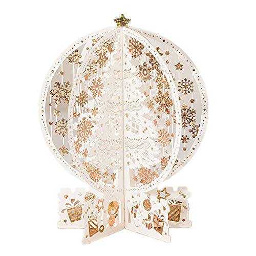 Tmflexe Christmas Cards with Envelope Creative 3D Paper Sculpture?Pop Up Card  3D Popup Greeting Cards Handmade Paper Craft for Christmas New Year Holiday Gift