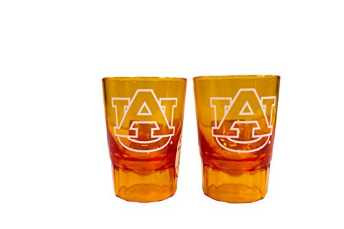 NCAA Auburn 2oz Colored Plastic Collectible Shot Glass 2pk