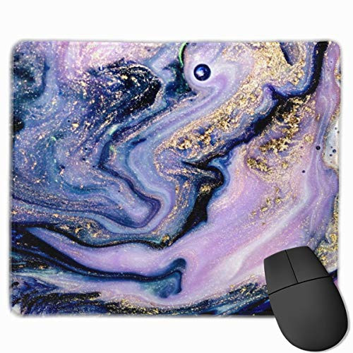 Mouse Pad Purple Gold Marble Mousepad Non Slip Rubber Gaming Mat Rectangle Mouse Pad
