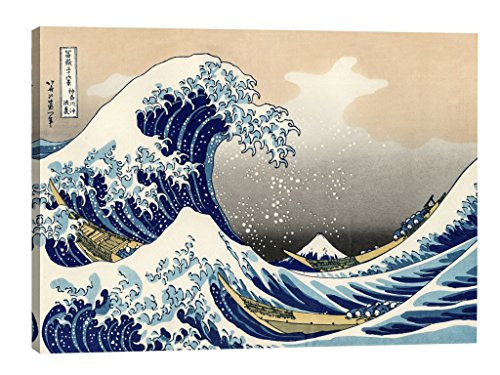 Eliteart-The Great Wave Off Kanagawa by Katsushika Hokusai Reproduction Giclee Art Canvas Prints