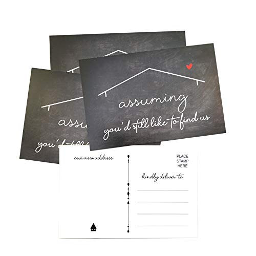 RXBC2011 We ve Moved Postcards Chalkboard Moving Announcement Cards Just Moved Change of Address New Home Postcards Pack of 50