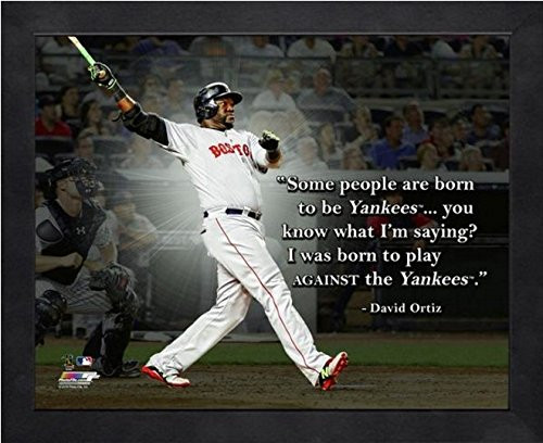 David Ortiz Boston Red Sox MLB Pro Quotes Photo (Size: 9" x 11") Framed