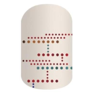 Borderline Bash   Jamberry Nail Wraps   Half Sheet   Colorful Geometric Dots on White