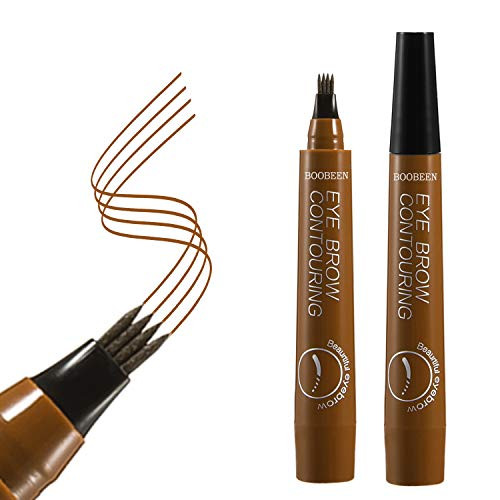 Boobeen Waterproof Eyebrow Tattoo Pen   Microblading Eyebrow Pencil with a Micro Fork Tip Applicator   Creates Natural Looking Brows