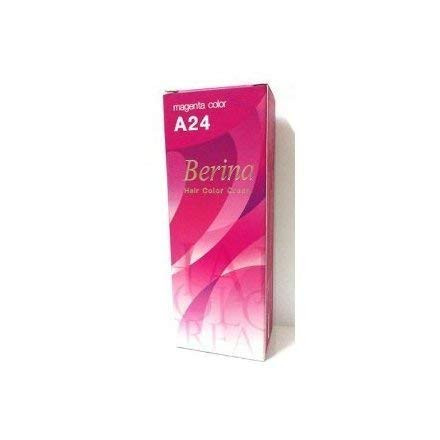 Berina Permanent Hair Dye Color Cream  A24 Magenta Made in Thailand by Capushino
