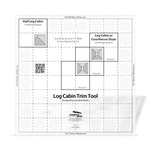 Creative Grids Quilt Ruler Log Cabin Trim Tool for 8" Finished Blocks (CGRJAW1)